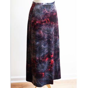 Betsey Johnson Red and Black Maxi Skirt